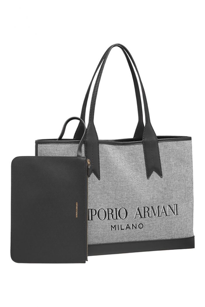 Shopping bag Emporio Armani in Canvas Large
